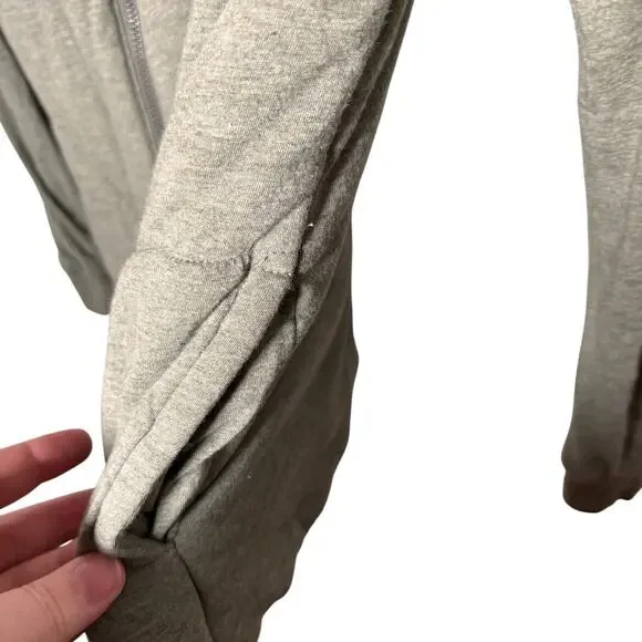 Saturday Sunday Anthropologie Quilted Jacket Green XS Waterfall Collar Full Zip - Picture 5 of 9